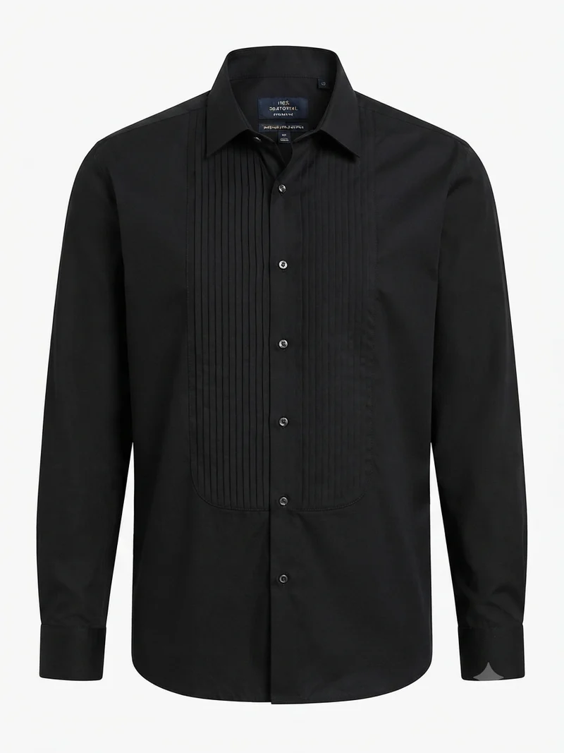 M&S Autograph Tuxedo Black Regular Fit Shirt
