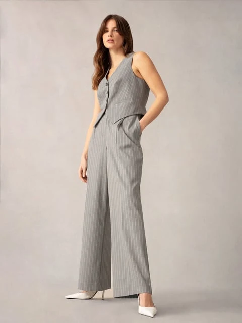 Ro&Zo Tailored Pinstripe Collection in Grey
