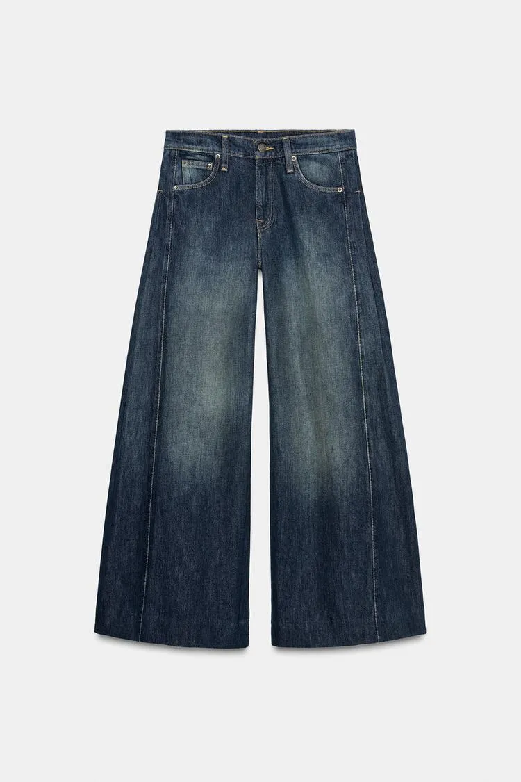 Mid-Waist - Relaxed Fit - Wide Leg Zara Woman