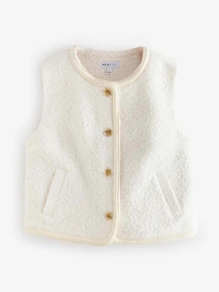 Cream Borg Gilet