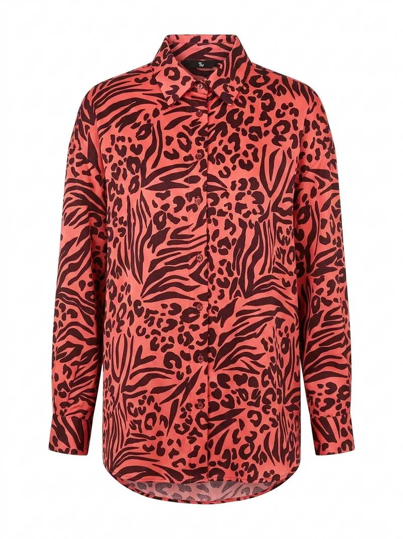 Fuchsia Print Shirt