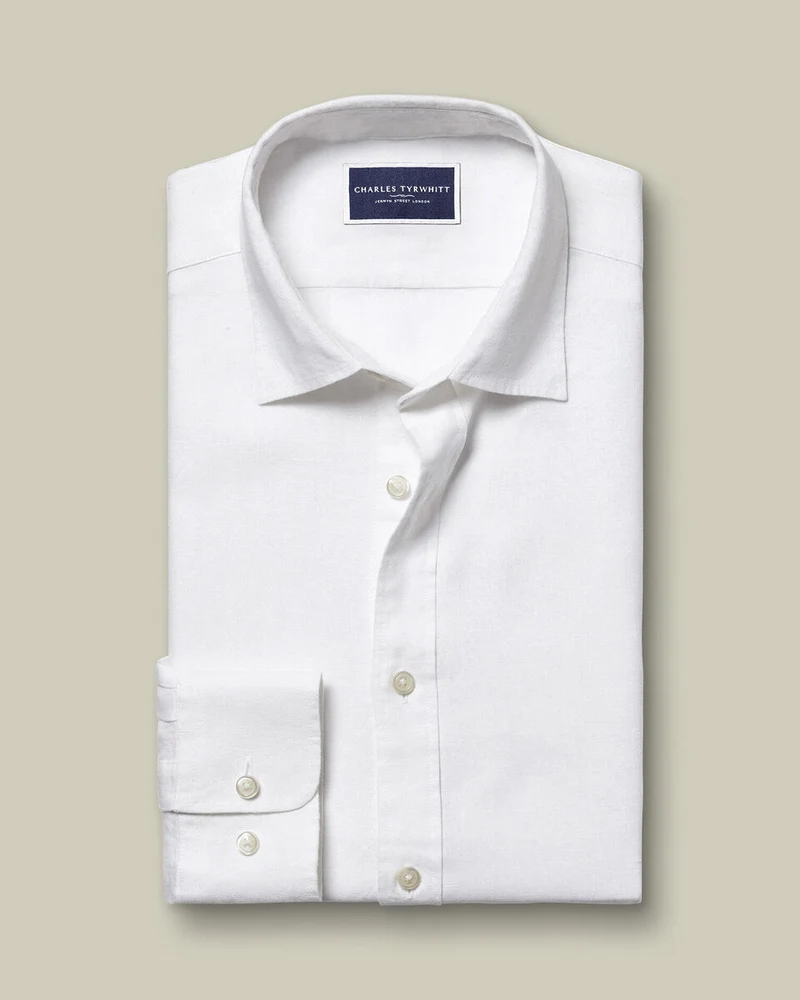 Pure Linen Extra Slim Fit Shirt White