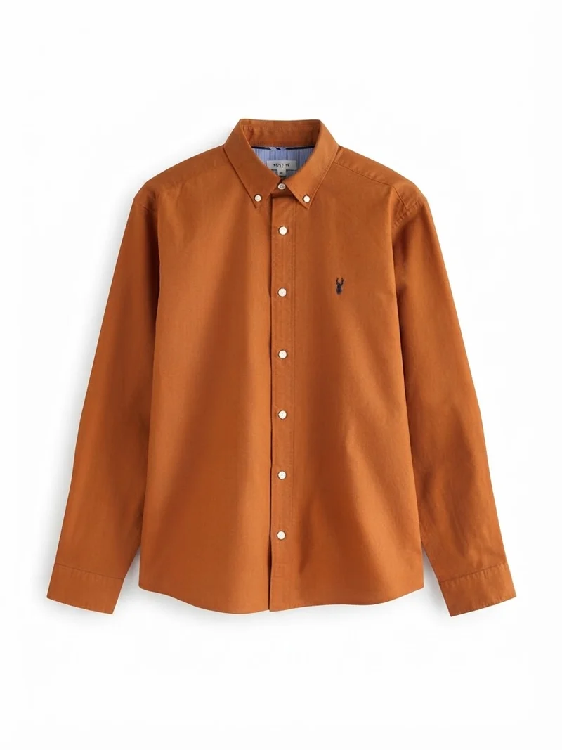 Next Sp Orange Men's Button-Down Collar Oxford Shirt