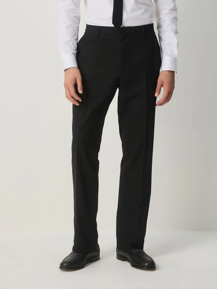 Men's Classic Slim-Fit Black Trousers