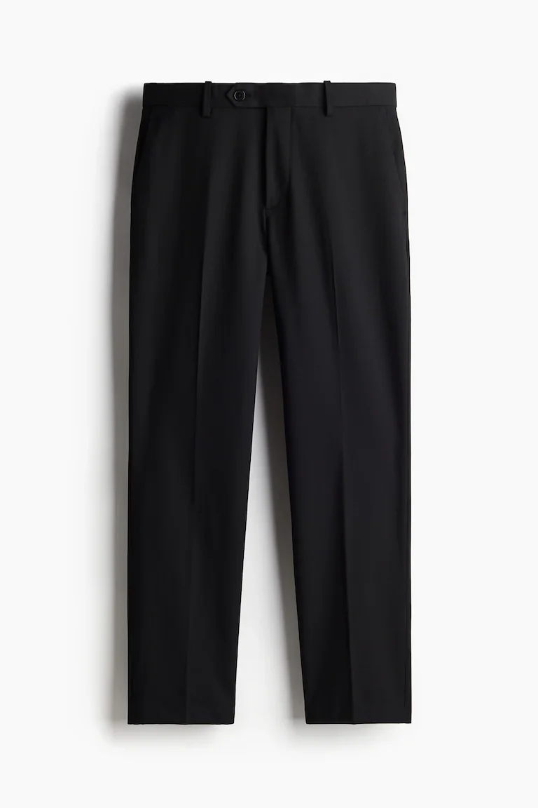 Men's Black Regular Fit Pants