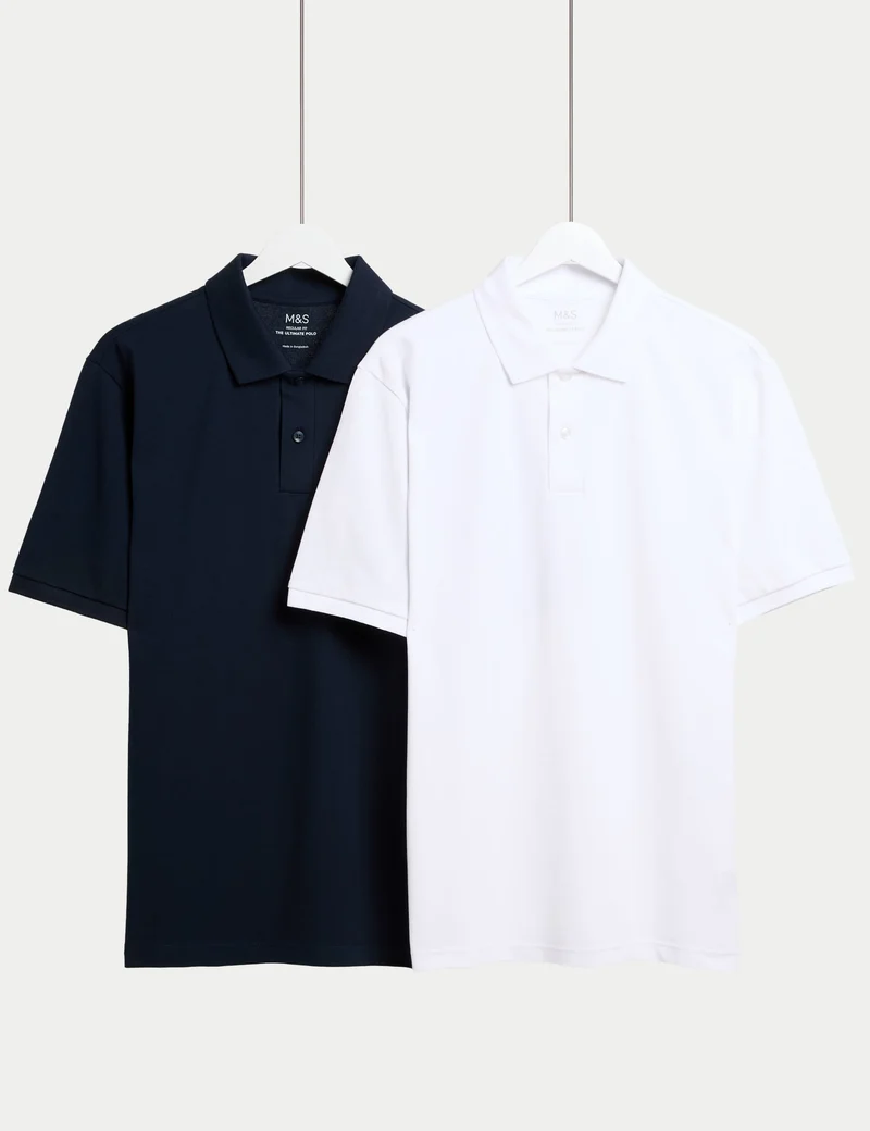 Ultimate 2 Pack Cotton Rich Polo Shirt