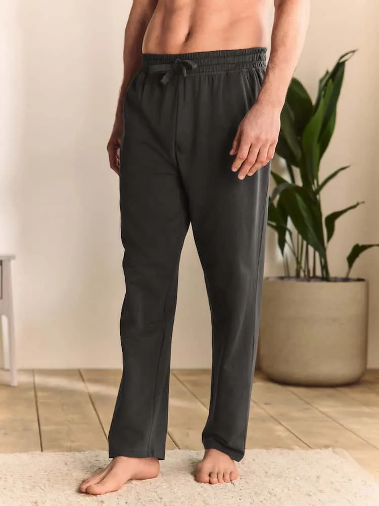 Slate Grey Open Hem Regular Fit Loopback Joggers