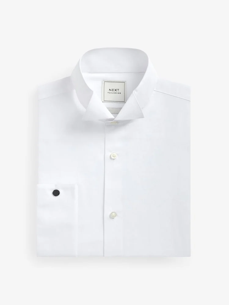 Regular Fit Easy Care Double Cuff Wing Collar Smart Shirt
