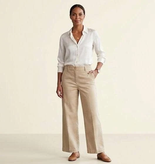 M&S Wide Leg Casual Jean Trouser