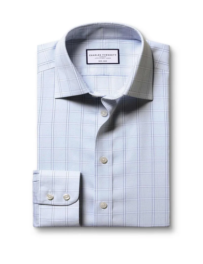 Non-Iron Prince Of Wales Check Classic Fit Shirt