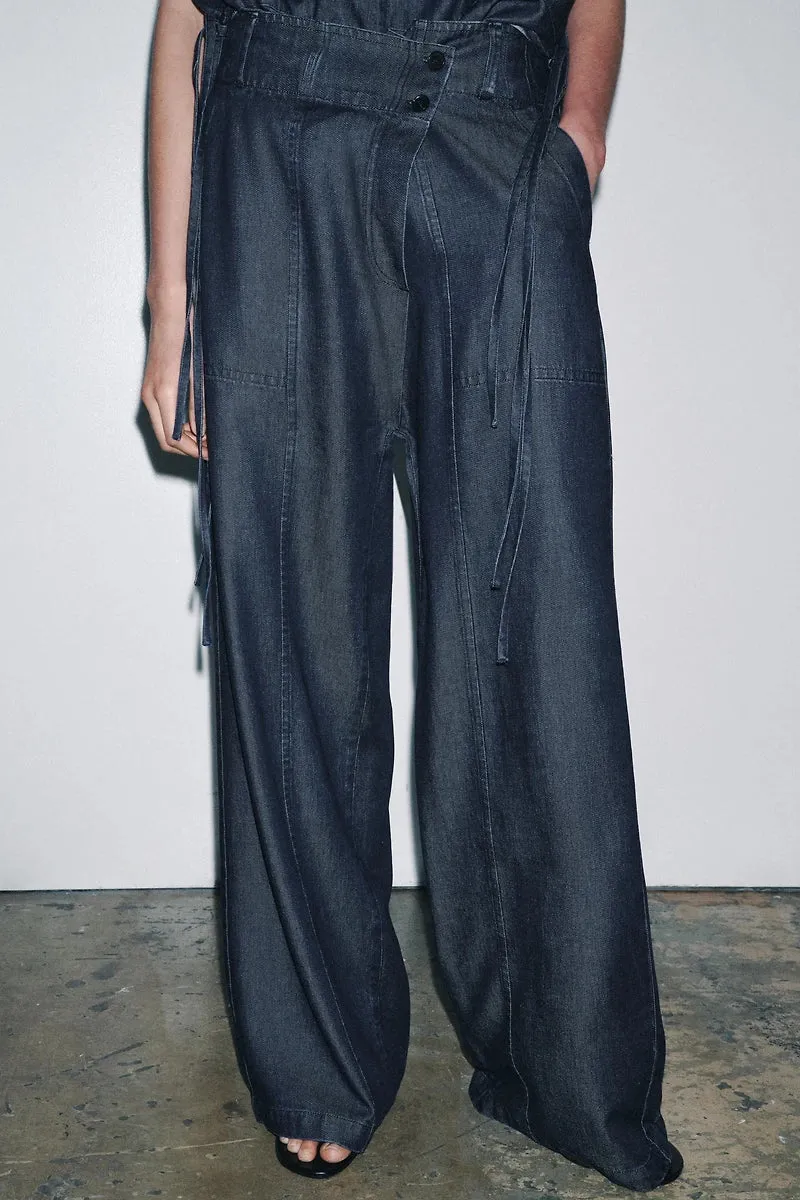 Crossover Denim Trouser