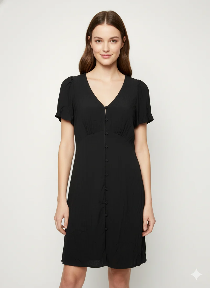 Black Tie Back Dress
