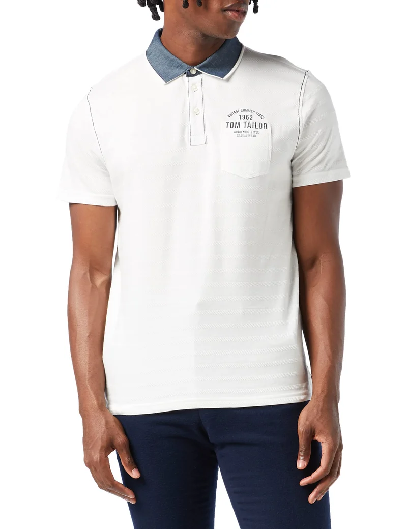 Structured Stripe Polo