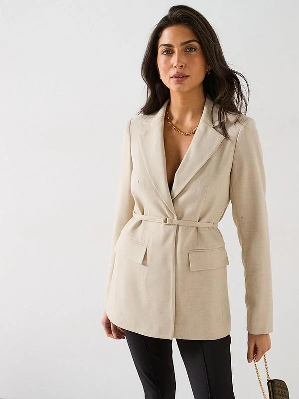 V by Very Belted Blazer - Beige