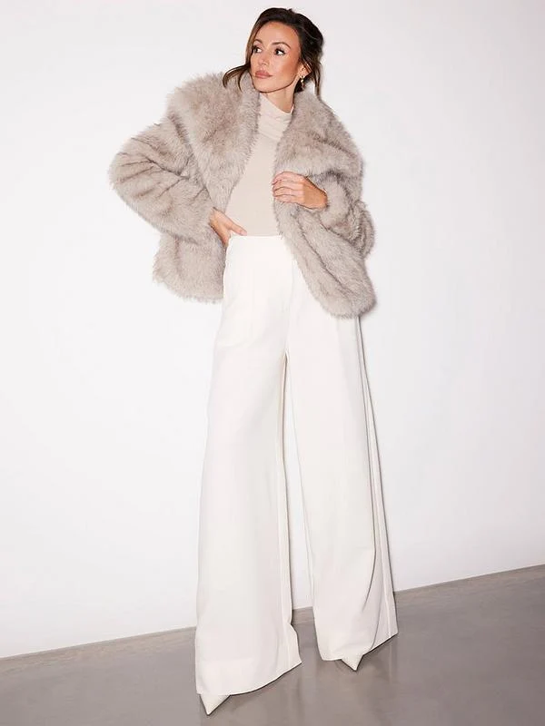 Premium Wide Leg Tailored Trousers by Michelle Keegan