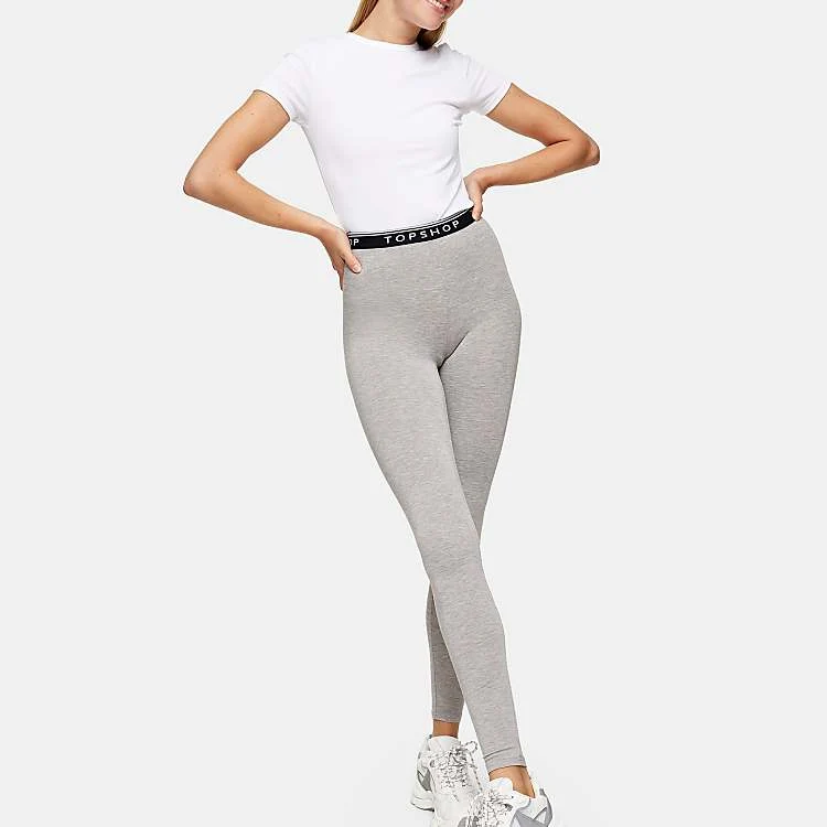 Sport Neppy Runner Leggings In Grey