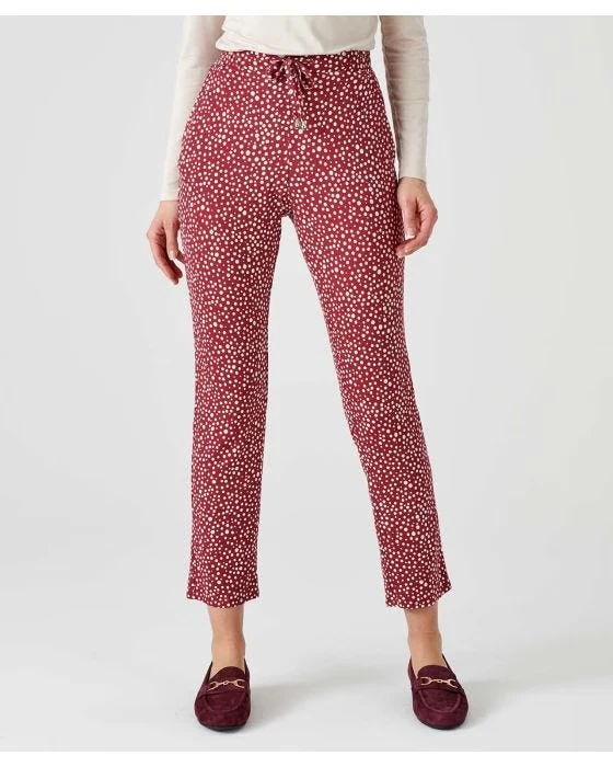 Bordeaux Spot Jersey Trouser