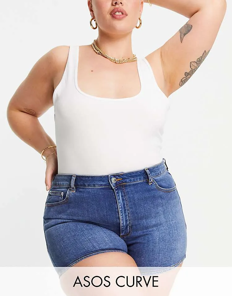 Curve Denim High Rise "Lift And Contour Short