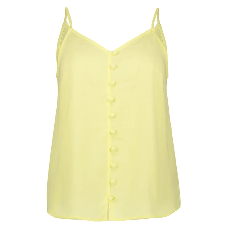 Button Crew Neck Top