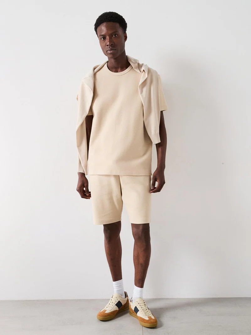 Very Man Textured Ottoman Shorts - Natural