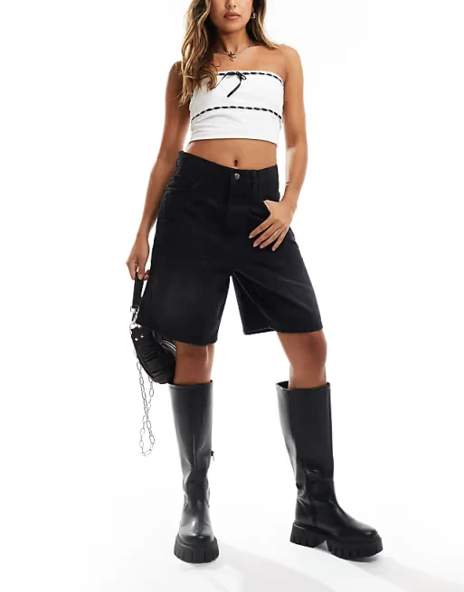 Collusion Dad Shorts In Black