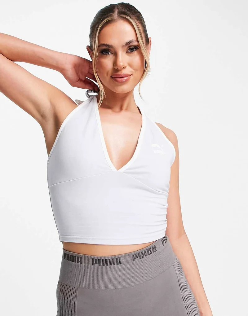 Puma Summer Resort Halterneck Top in Pale Blue