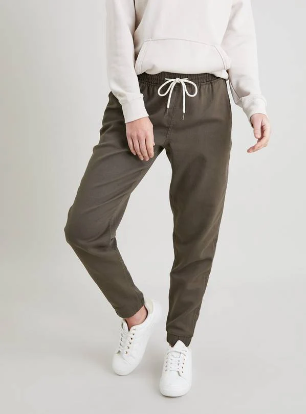 Khaki Denim Jogger