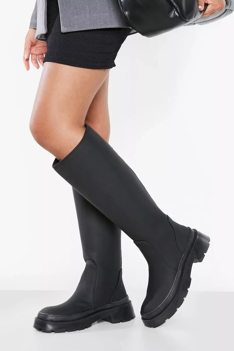 Knee High Rubber Boots