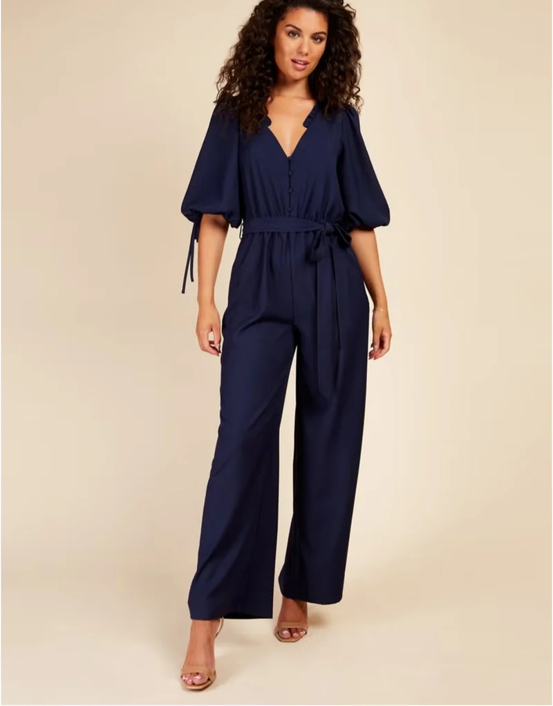 Little Mistress Navy Jumpsuit