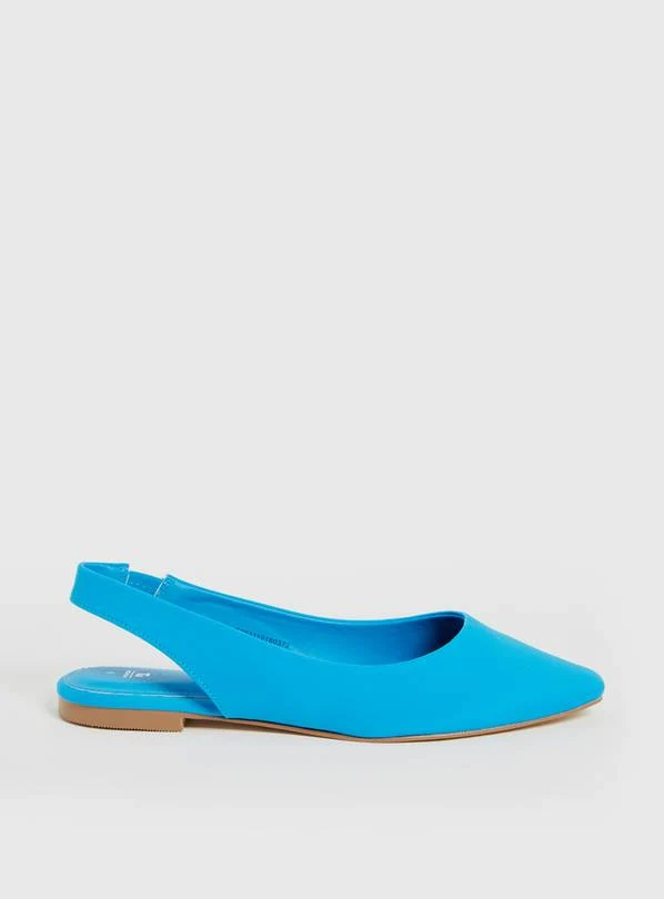 TU Women Sling Back Flat Sole Shoes Blue