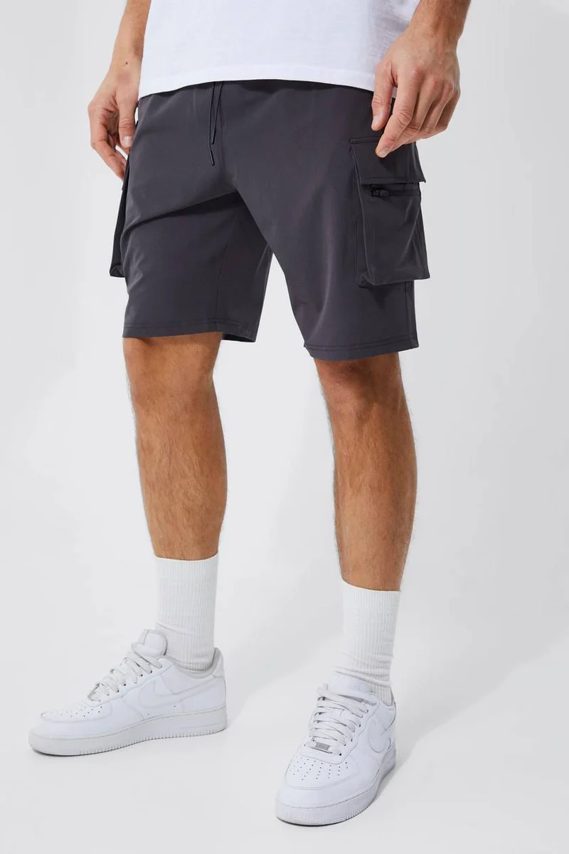 Tall Elastic Waist 4 Way Stretch Cargo Short