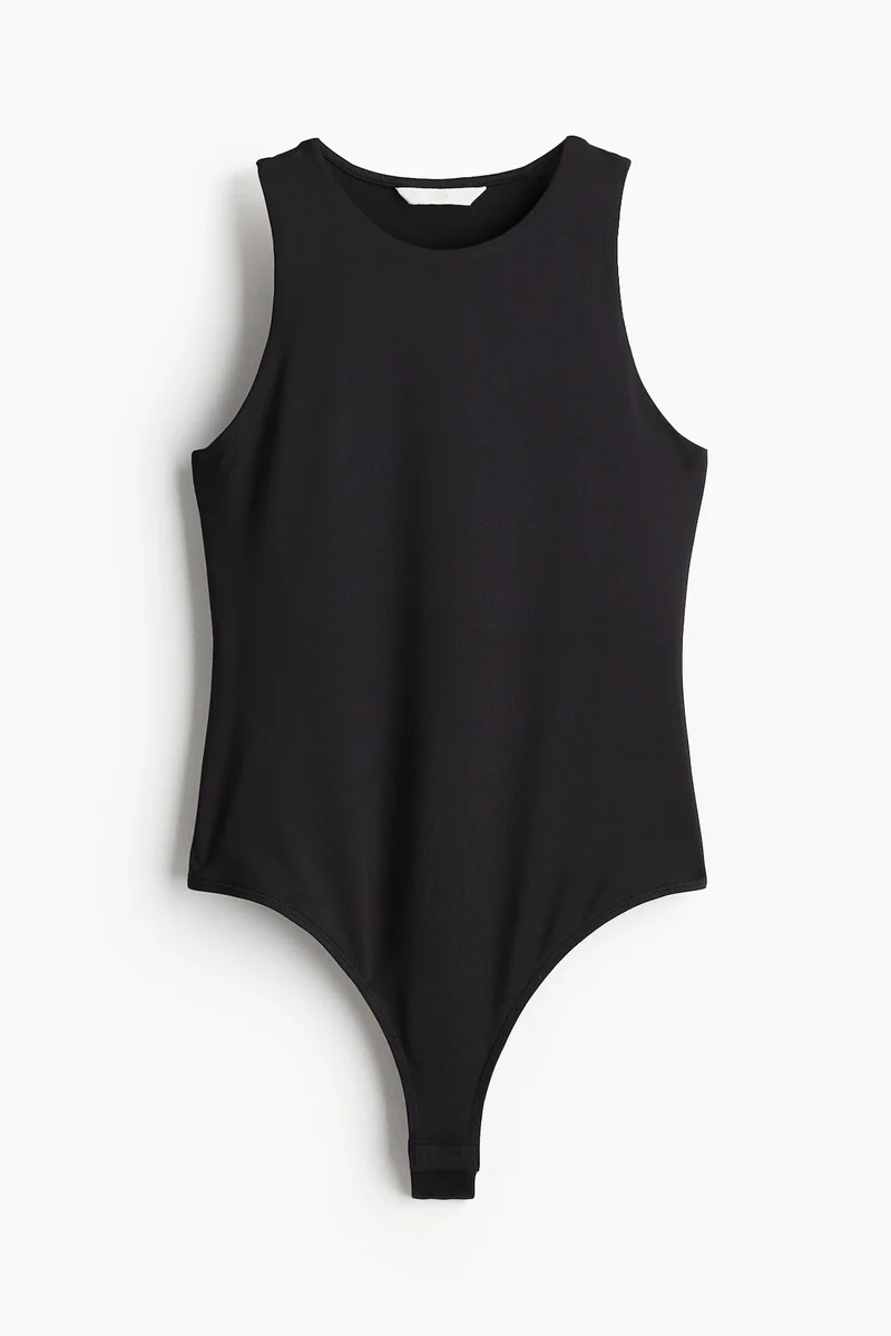 Black Sleeveless Bodysuit
