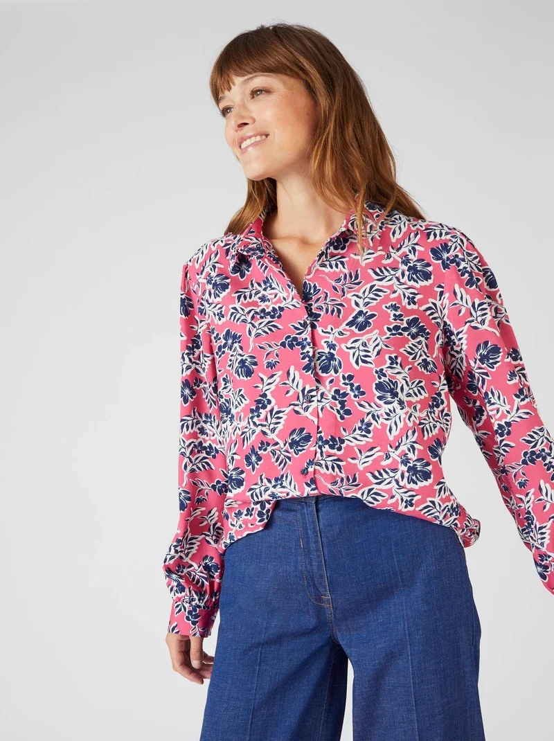 Pure viscose blouse - Damart - Pink