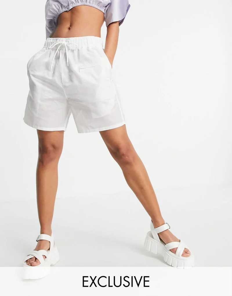 Nylon Sport Short In White