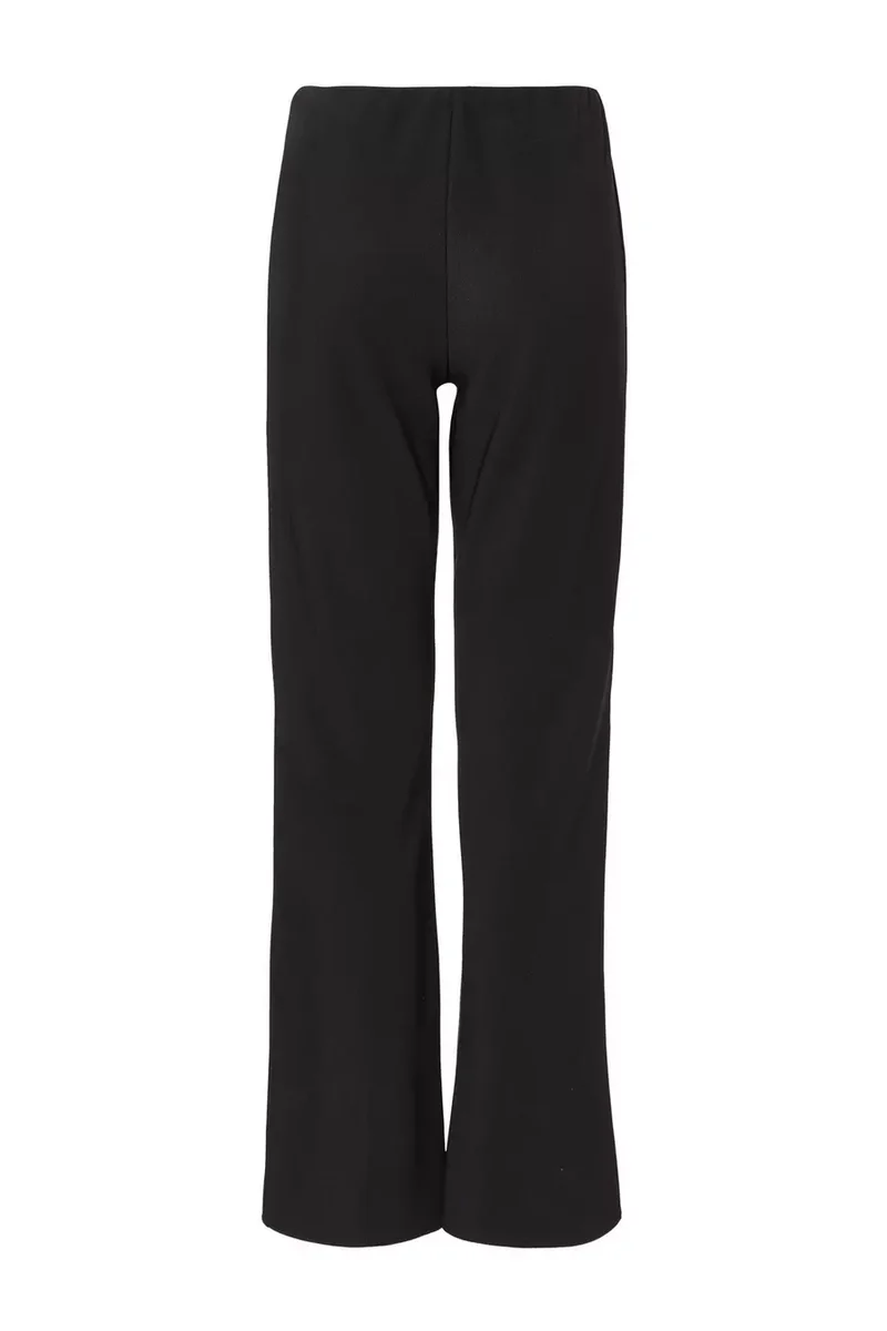 Black Stretch Flared Trousers
