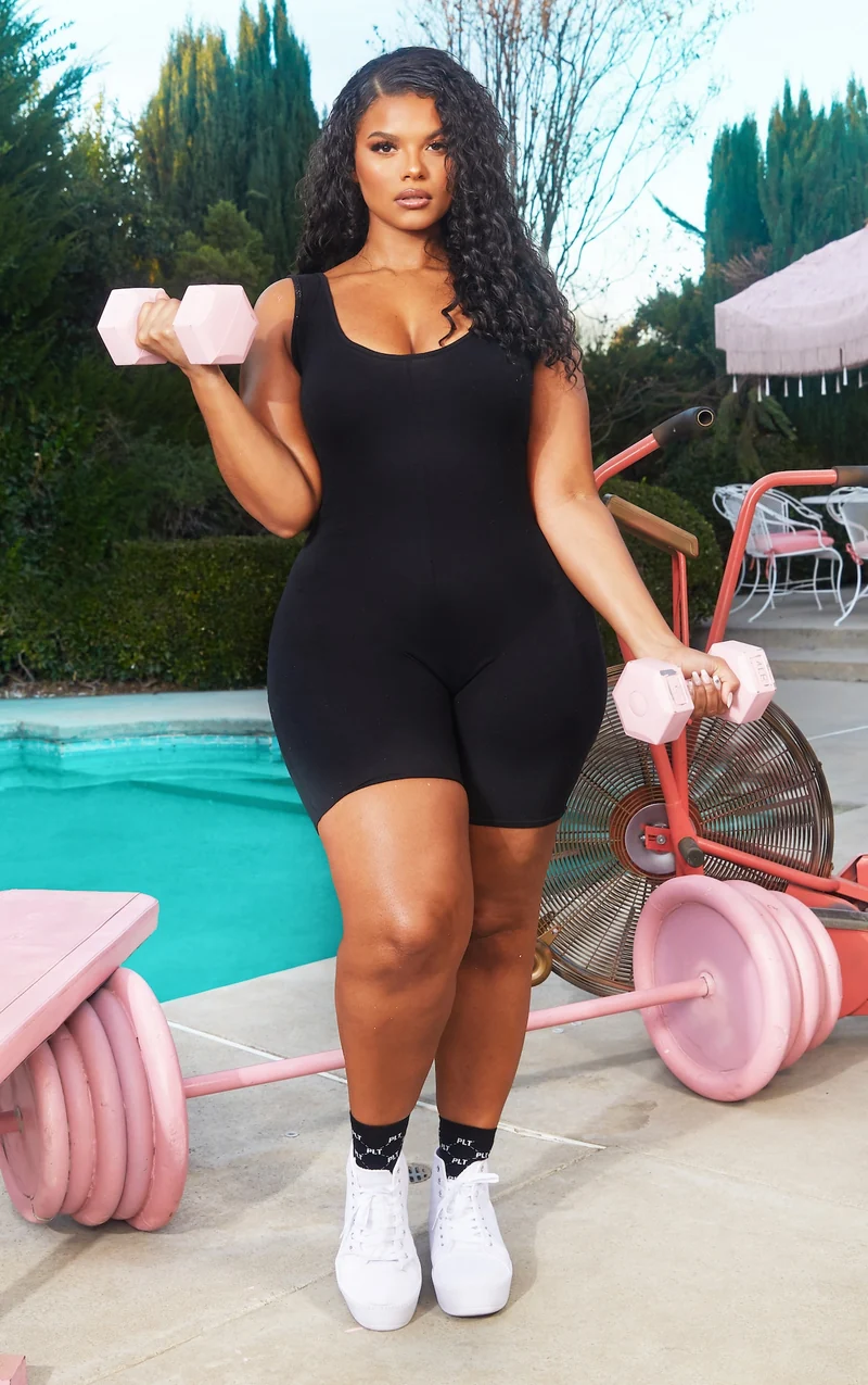 Plus Unitard Black