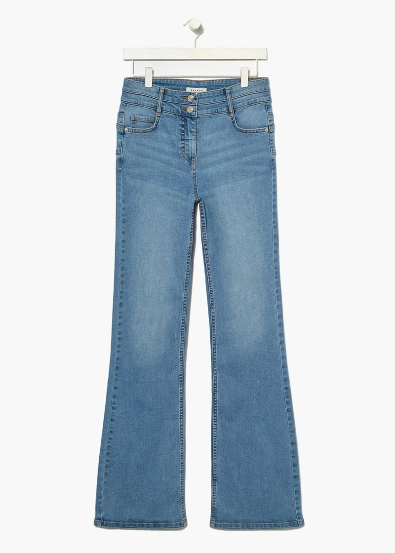Light Blue Wash Slim Lift And Shape Bootcut Jeans