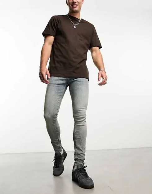Spray On Jeans with Power Stretch in Blue with Tint