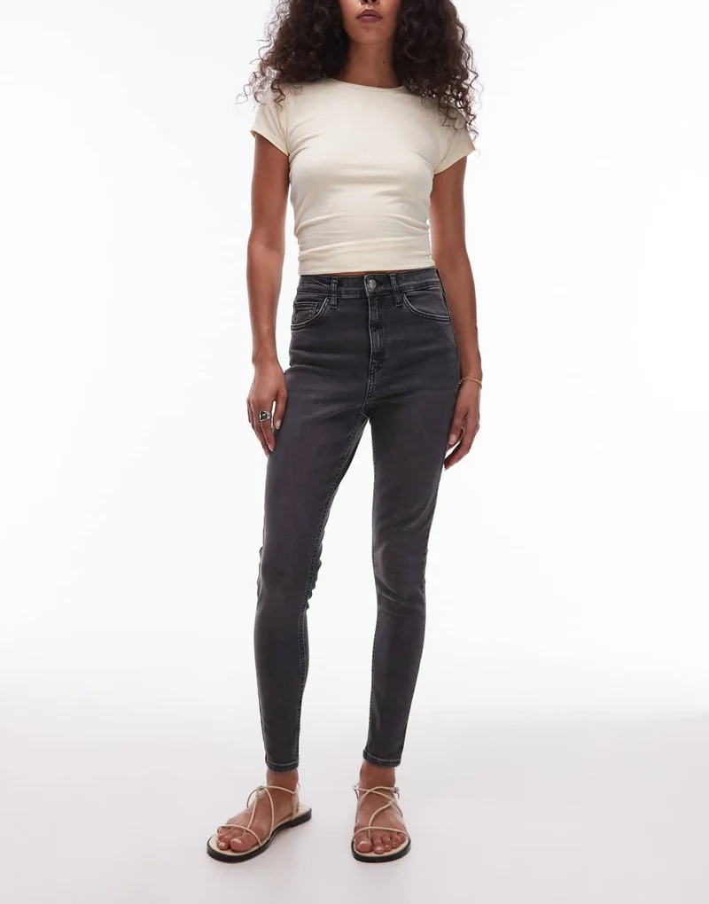 Jamie High Rise Skinny Jean in Washed Black