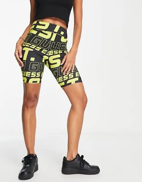 LoActiveive Legging Shorts in Black and Yellow