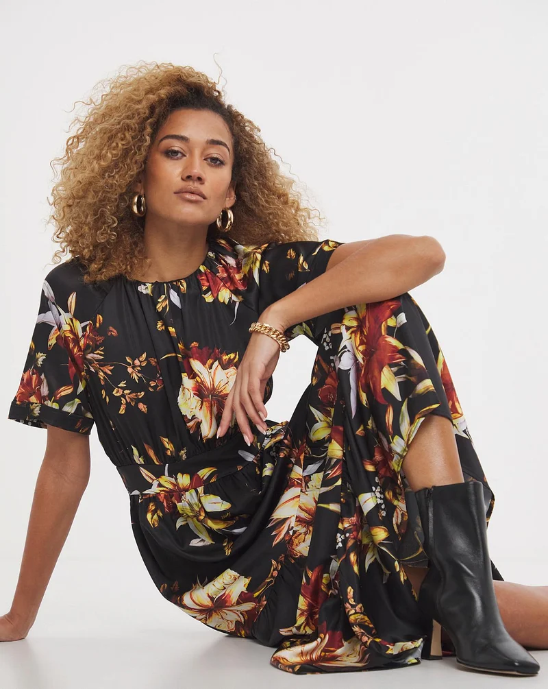 Verity Pleated Midi Dress