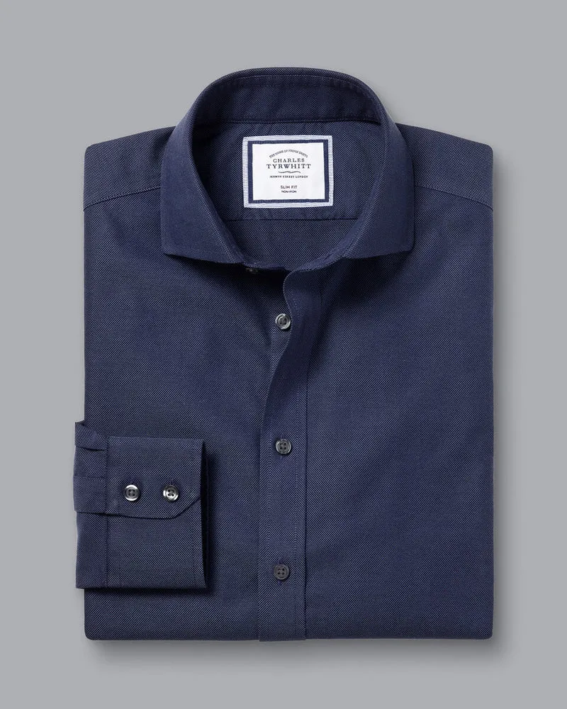 ClassicFit Cutaway Collar Non-Iron Royal Oxford Shirt - French Blue