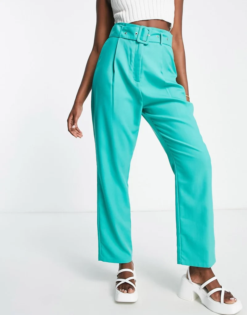 Flared Pants With Belt