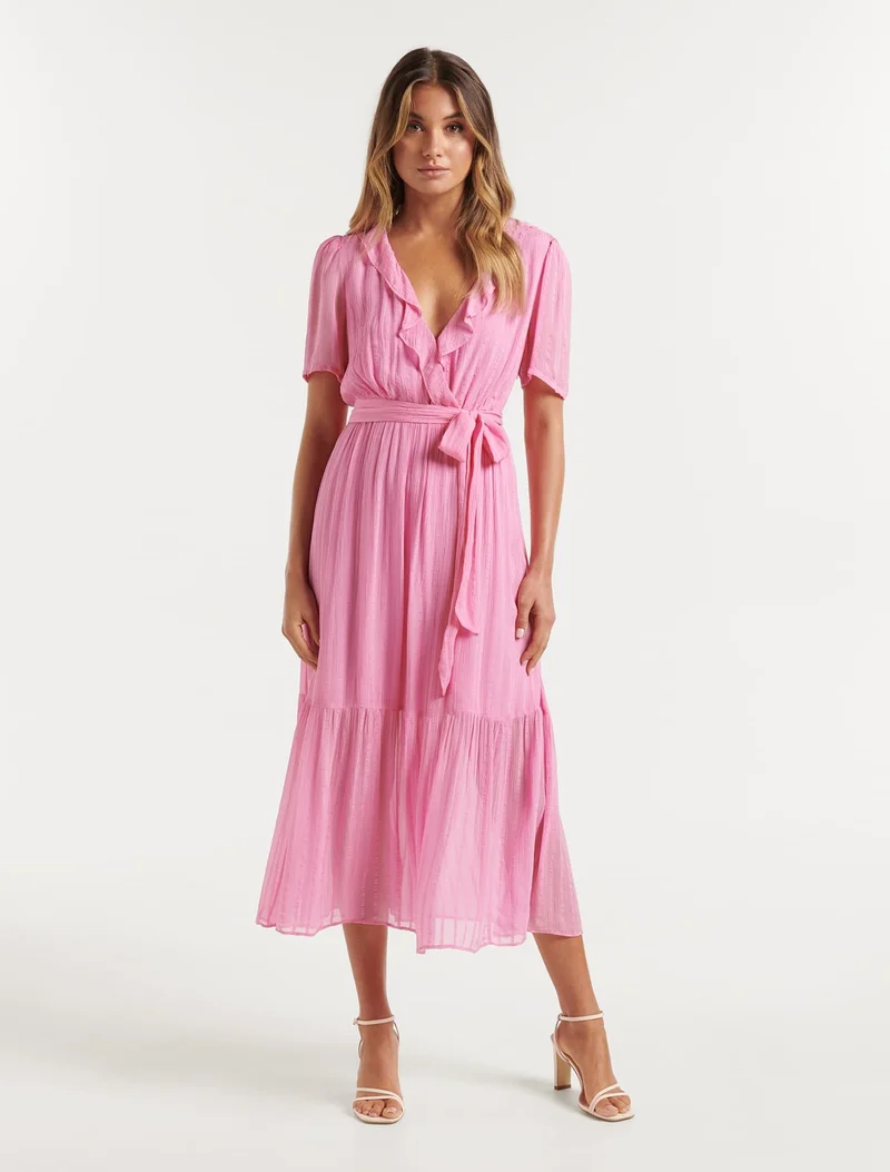 Tobi Ruffle Midi Dress