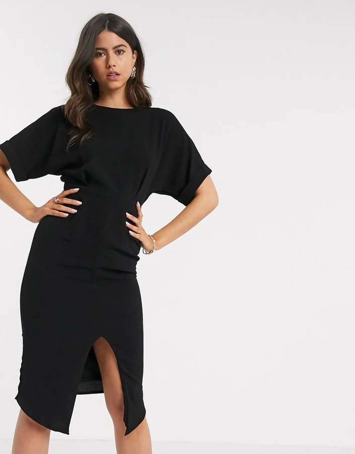 Wiggle Midi Dress Black