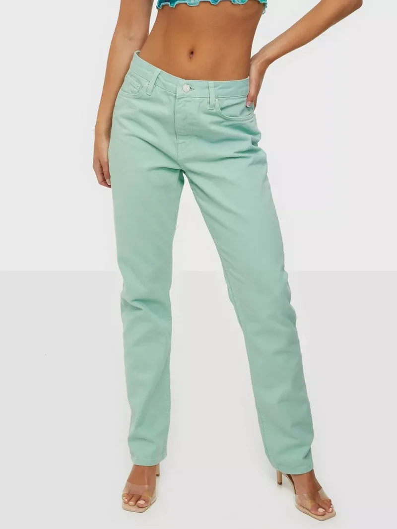 Low Waist Fit Denim Green