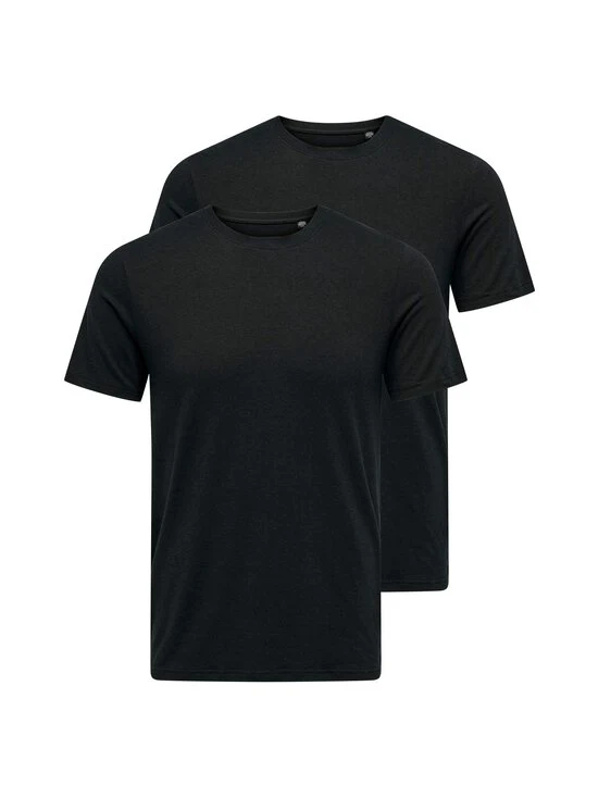 Onstheo Reg Bamboo T-Shirt 2 Pack Noos Black
