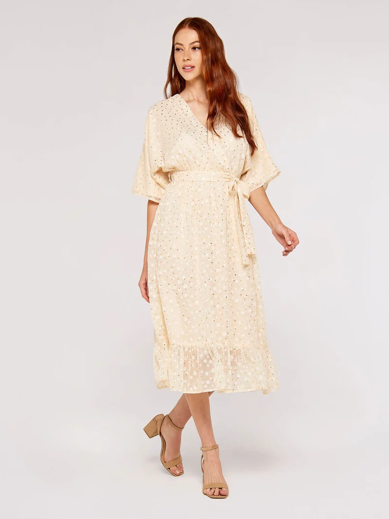 Satin Gold Foil Dress