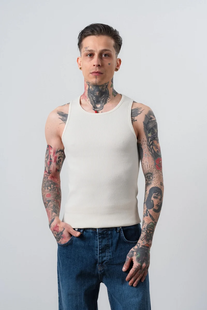 Men's Tank Top, Ecru