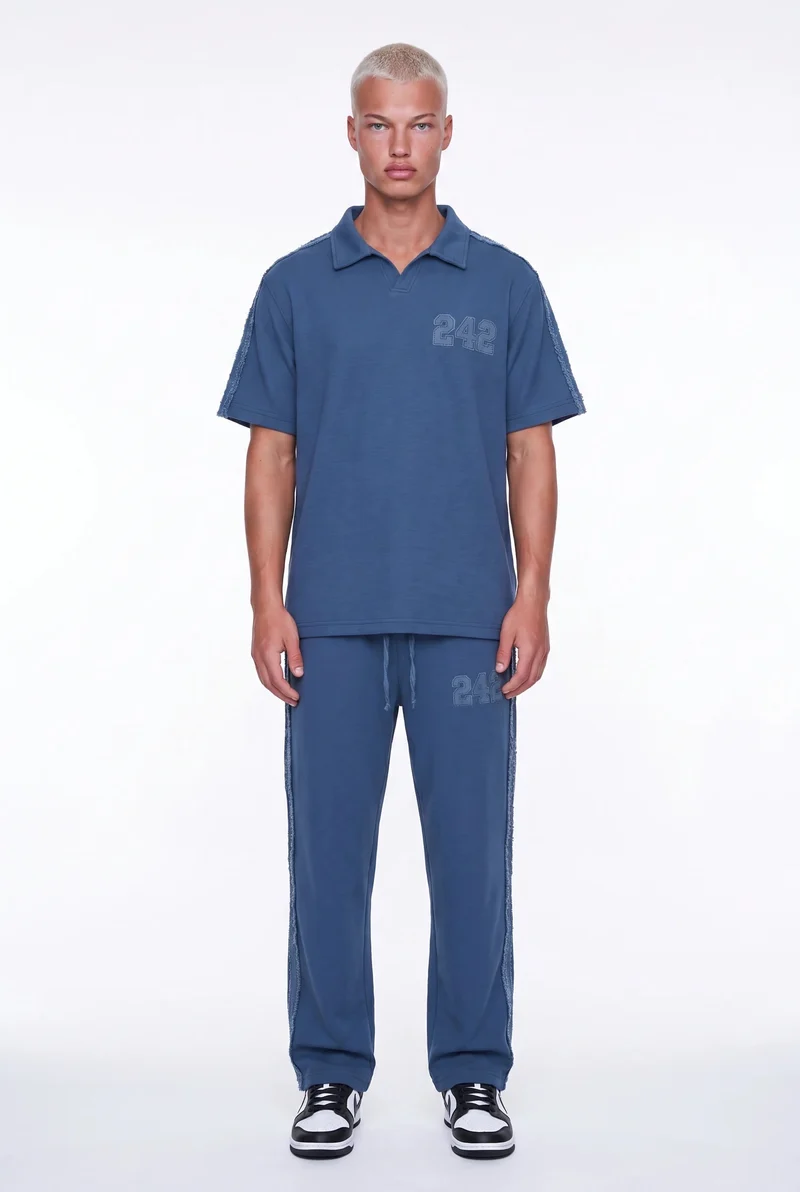 Men's 242 Stripe Detail Regular Fit Tracksuit Set, Navy Blue